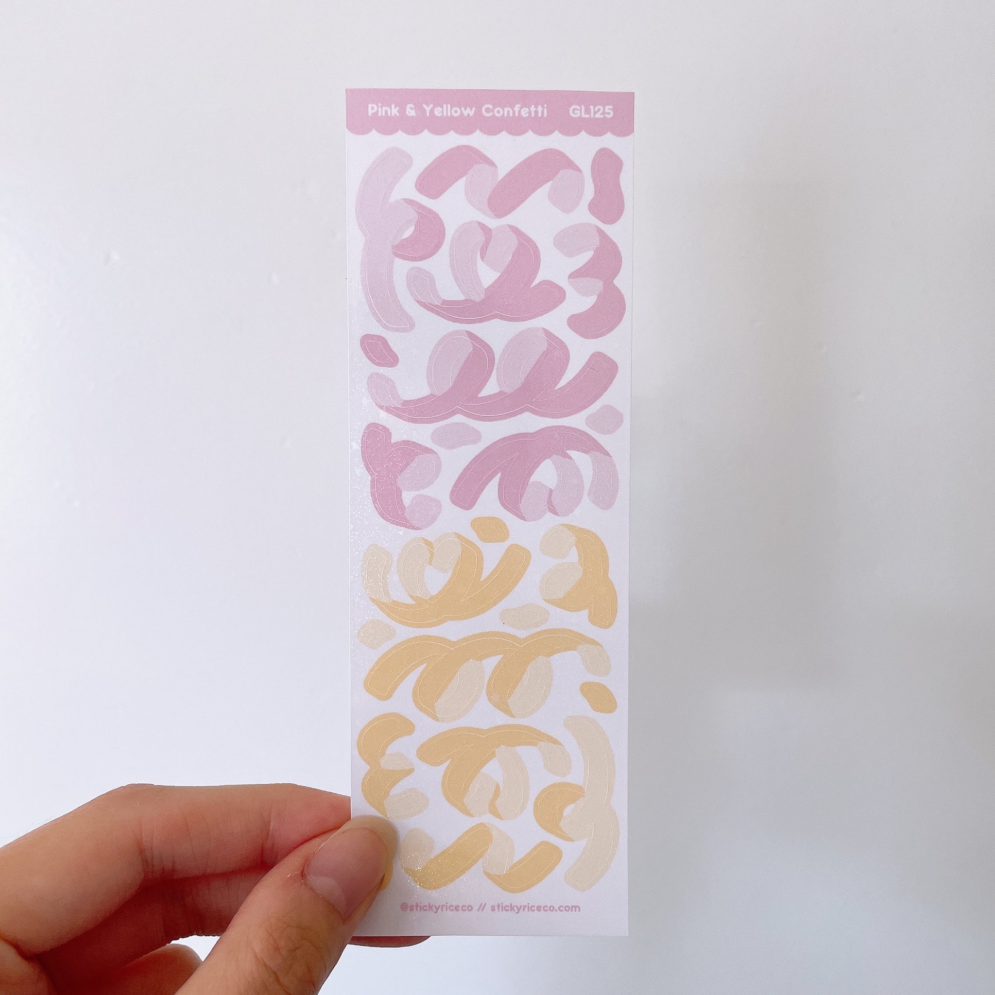 Confetti Ribbon Holographic Glitter Vinyl Deco Stickers