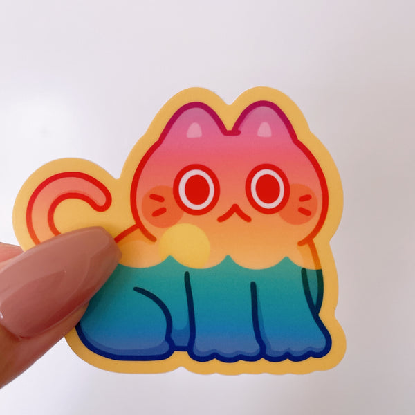 Cute Cat Heavy Duty Waterproof Vinyl Diecut Stickers - Set 3